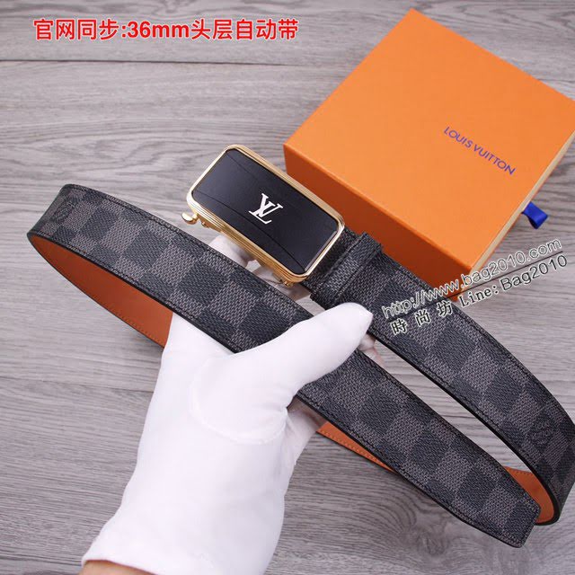 LV爆款男士皮帶 路易威登經典自動平滑款腰帶  jjp2209
